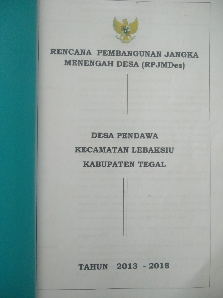 RENCANA PEMBANGUNAN JANGKA MENENGAH DESA (RPJMDes) Tahun 2013-2018